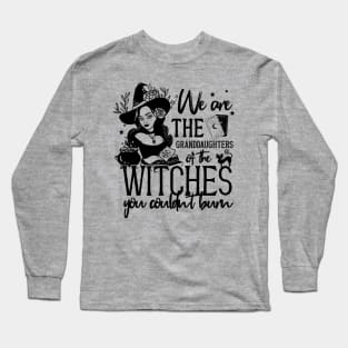 Halloween Feminist Granddaughters of Witches Orange Long Sleeve T-Shirt